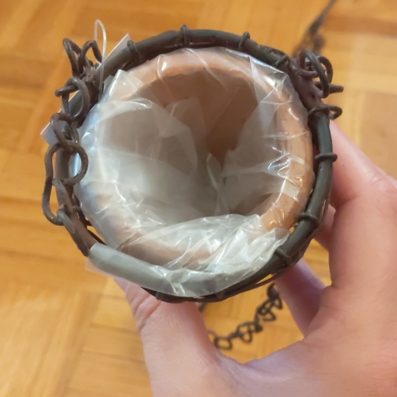 Terra Cotta Hanging Pots Set of 2 - Picture 3 of 4